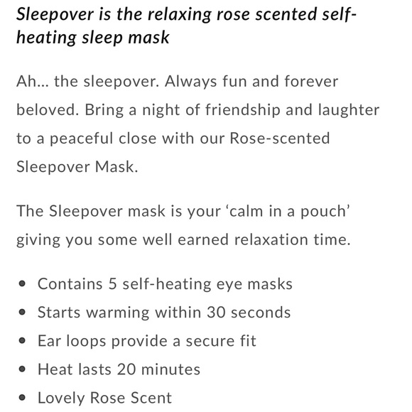 POPMASK Self Heating Sleep Mask for Tired Eyes Rose Scent NEW 5 Pack Sealed Box - Picture 4 of 14